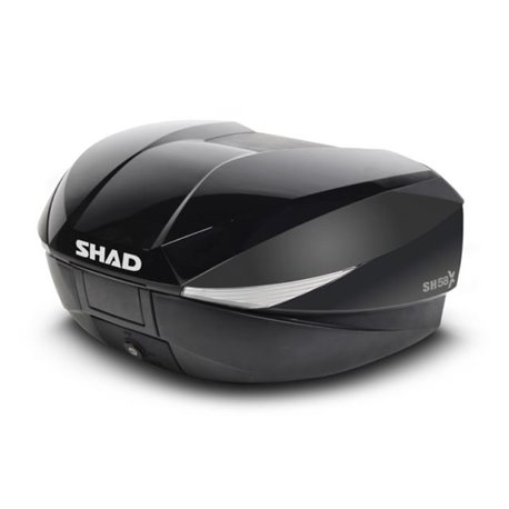 Vrchní kufr s barevným krytem SHAD SH58X Lesklá černá se zámkem PREMIUM