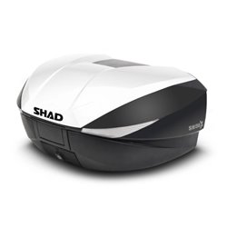 Vrchní kufr s barevným krytem SHAD SH58X bílá se zámkem PREMIUM