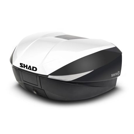 Vrchní kufr s barevným krytem SHAD SH58X bílá se zámkem PREMIUM