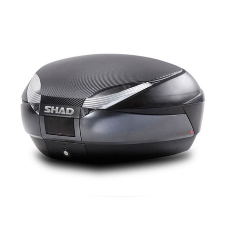 Vrchní kufr s barevným krytem SHAD SH48 karbon se zámkem PREMIUM SMART