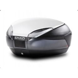 Vrchní kufr s barevným krytem SHAD SH48 bílá se zámkem PREMIUM SMART