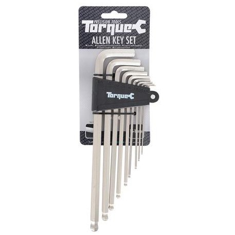 Sada prodloužených, zahnutých imbusů ALLEN KEY SET TORQUE, OXFORD (1,5 až 10 mm)