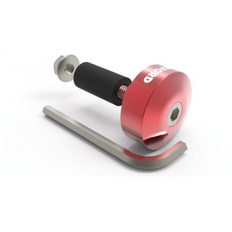 Závaží řídítek Bar Ends 1 s redukcí pro vnitřní průměr 13 a 18 mm (vnější 22 a 28,6 mm), OXFORD (červený elox, pár)