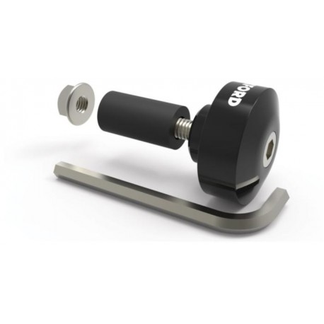 Závaží řídítek Bar Ends 1 s redukcí pro vnitřní průměr 13 a 18 mm (vnější 22 a 28,6 mm), OXFORD (černý elox, pár)