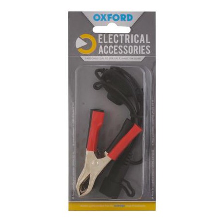 Prodloužený kabel s klipy typu "krokodýl", OXFORD (konektor SAE, délka kabelu 0,5 m)