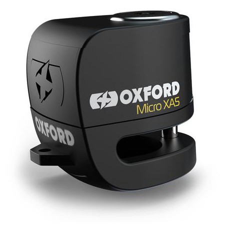 Zámek kotoučové brzdy Micro XA5, OXFORD (integrovaný alarm, černý, průměr čepu 5,5 mm)