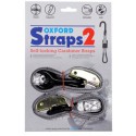 Popruhy CARABINER STRAPS nastavitelné a zesílené, OXFORD (šedé, šířka 25 mm)