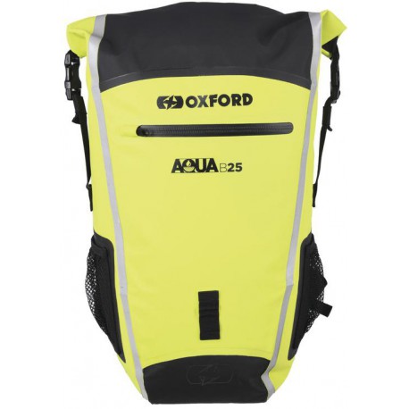 Vodotěsný batoh Aqua B-25, OXFORD (černý/žlutý fluo, objem 25 l)