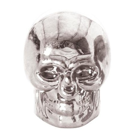 Kovové čepičky ventilků Skull, OXFORD (stříbrná, pár)
