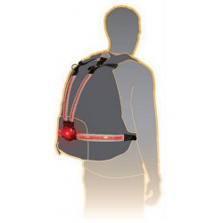Světelný pás Commuter X4 s LED světlem pro aktivní ochranu, OXFORD (na tělo nebo na batoh, světelný tok 30 až 70 lm)