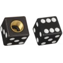 čiapočky ventilov Lucky Dice, OXFORD (čierne, pár)