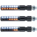Sekvenčné LED blinkre Nightslider 2 v 1, predné vr. denného svietenia, OXFORD (sada vr. odporov, pár)