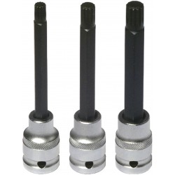 Sada dvanáctihraných (M8,M10,M12) prodloužených hlavic pro 1/2" ráčnu, BIKESERVICE