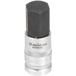 Nástavec na osy kol (6-ti hran, 19 mm) pro 1/2" ráčnu, BIKESERVICE