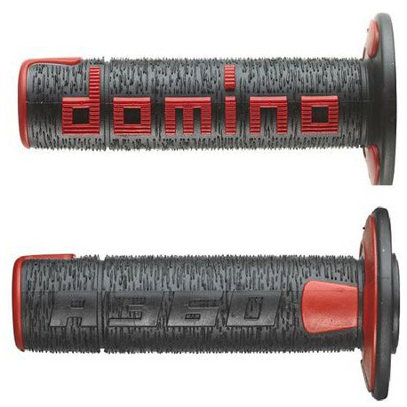 Gripy A360 (offroad) délka 120 mm, DOMINO (černo-červené)
