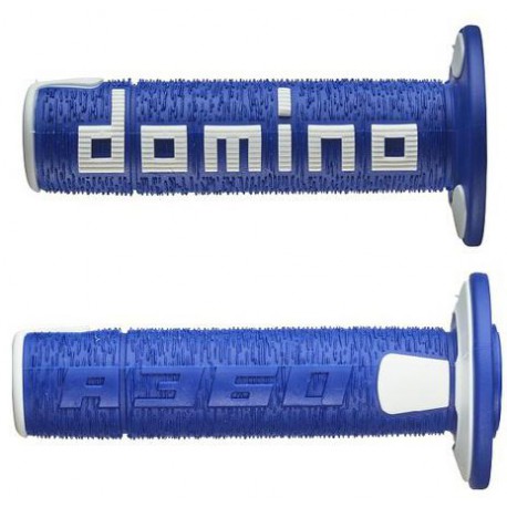 Gripy A360 (offroad) délka 120 mm, DOMINO (modro-bílé)