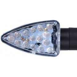 Blinker LED Arrow krátky, OXFORD (číre sklíčko, čierny plášť, pár)
