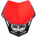 UNI přední maska včetně světla V-Face FULL LED, RTECH (červená/černá)