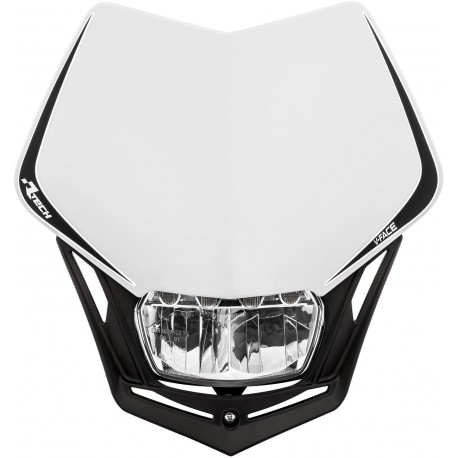 UNI přední maska včetně světla V-Face FULL LED, RTECH (bílá/černá)
