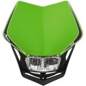 UNI predná maska vrátane svetla V-Face FULL LED, RTECH (zelená/čierna)