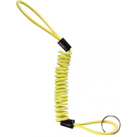Připomínač kotoučového zámku MINDER CABLE, OXFORD (reflexní žlutý, průměr lanka 4 mm, 1 ks, balený sáčku se zdrhovadlem)