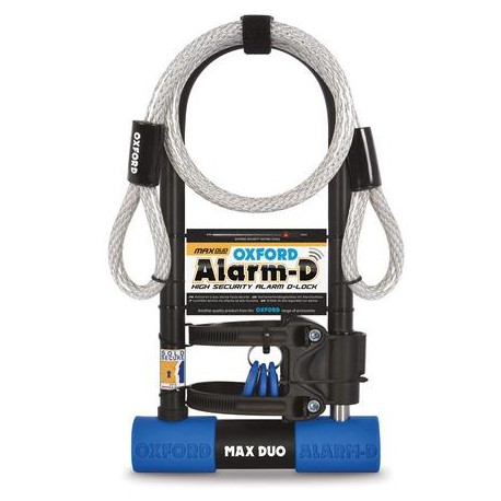 Zámek U profil ALARM-D MAX DUO, OXFORD (integrovaný alarm, 306 mm x 173 mm, průměr čepu 14 mm)