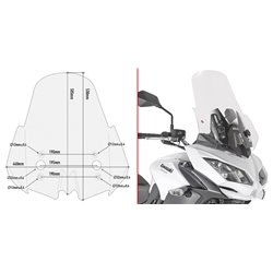 Kappa KD4122ST plexi Kawasaki KLE 650 Versys 2017 - 2019