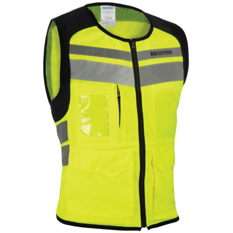 Reflexní vesta UTILITY BRIGHT TOP, OXFORD (žlutá fluo/šedá reflexní/černá)