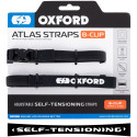 Zavazadlové popruhy Atlas B-Clip, 2 ks, OXFORD (černá, 17mm x 2m)