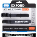 Zavazadlové popruhy Atlas B-Clip, 2 ks, OXFORD (šedá, 17mm x 2m)
