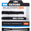 Zavazadlové popruhy Atlas B-Clip, 2 ks, OXFORD (černá, 17mm x 1,2m)