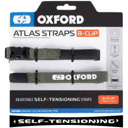 Zavazadlové popruhy Atlas B-Clip, OXFORD (zelená, 17mm x 1,2m)