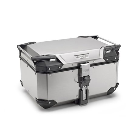 OBKE58A stříbrný horní kufr GIVI Trekker Outback EVO hliníkový (Monokey topcase), objem 58 ltr.