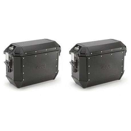 Kufor GIVI Trekker ALASKA celohliníkový čierny (bočný), objem 2x36 l pravý + ľavý ALA36BPACK2