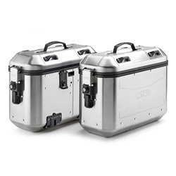 Kufor GIVI Dolomiti 36 Trekker hliníkový strieborný (bočný), objem 2x36 ltr. Ľavý + pravý DLM36APACK2