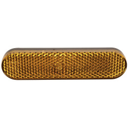 Odrazka obdélníková, Q-TECH (oranžová, se zajišťovacím čepem, 95 x 23 mm)