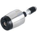Závaží řídítek BAR END s redukcí pro vnitřní průměr 13 a 18 mm (vnější 22 a 28,6 mm), OXFORD (stříbrné/černé, pár)