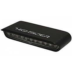 HIGHSIDER LED moto blinkre STRIPE čierne a číre sklo