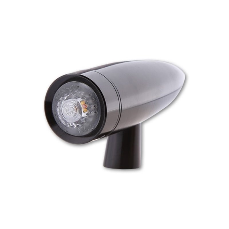 Highsider Mono Bullet LED Taillight, Long in Chrome Finish (900262) | ARH Custom USA