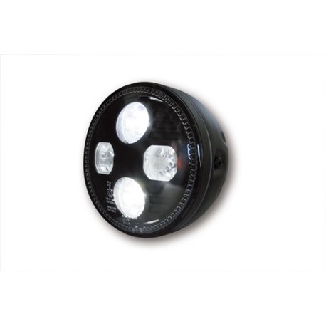 HIGHSIDER LED moto přední světlo ATLANTA černé