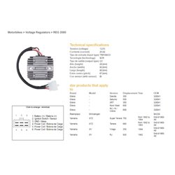 Regulátor dobíjení GZ Yamaha FZR 600 R 1996 - 1996