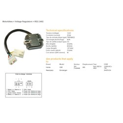Regulátor dobíjení GZ Honda CBR 954 RR Fireblade 2002 - 2003