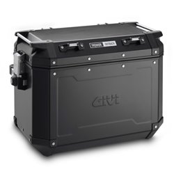 Černý pravý kufr GIVI Trekker Outback hliníkový (Monokey boční), objem 48 ltr. OBKN 48BR