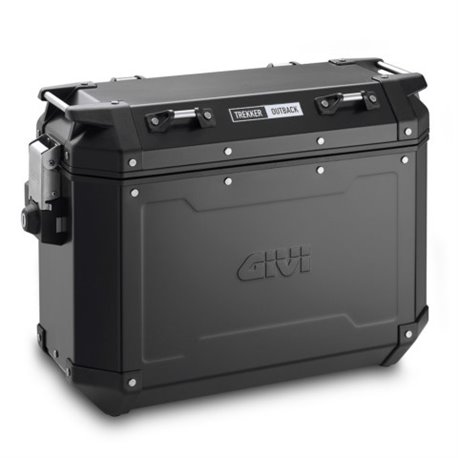 Černý levý kufr GIVI Trekker Outback hliníkový (Monokey boční), objem 37 ltr. OBKN 37BL