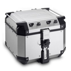 Stříbrný horní kufr GIVI Trekker Outback hliníkový (Monokey topcase), objem 42 ltr. OBKN 42A