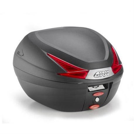 B 330N kufr GIVI černý (Monolock s vlastní plotnou) s červenými odrazkami, objem 33 ltr.