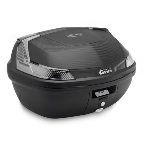 B 47NTML Blade TECH kufr GIVI černý s čirou optikou (Monolock s vlastní plotnou), objem 47 ltr.