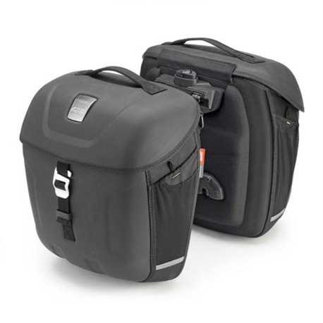 MT 501 boční brašny thermoform GIVI, černé, rozšiřitelné, objem 2x18 l., (řada METRO-T)