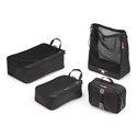 T 518 travel set GIVI - čtyřdílná sada textilních taštiček, černá
