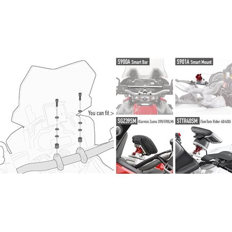 GIVI 01SKIT montážní sada pro držák navigace KTM Adventure 990 2003 - 2014